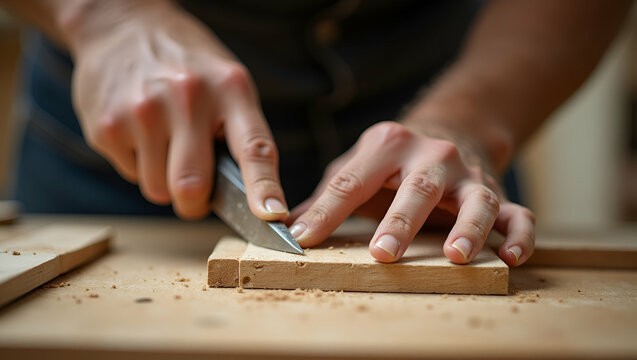 Flat Woodworking team hones creativity under a master mentor refining carpentry precision boosting synergy for construction industry excellence concept as A trainer demonstrates expert technique while