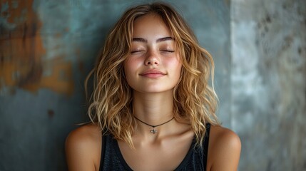 Fototapeta premium Portrait of a young woman with painful emotions