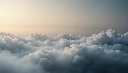 Fototapeta premium Breathtaking sunrise over soft clouds nature landscape atmospheric scene aerial view serenity and calmness