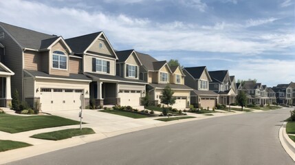 タウンハウス、建売、街角、家, くつろいで, ビル, 建築, 家, コテージ, 空, 草, 新しい, 