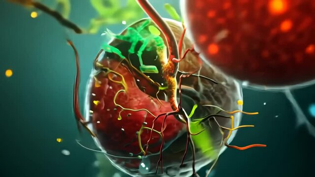 Visualization of the gallbladder anatomy and its functions depicted through 3D modeling and animation techniques