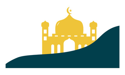 islamic mosque border ellement illustration
