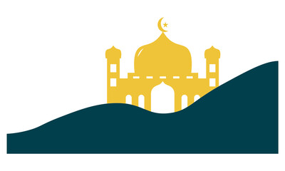 islamic mosque border ellement illustration
