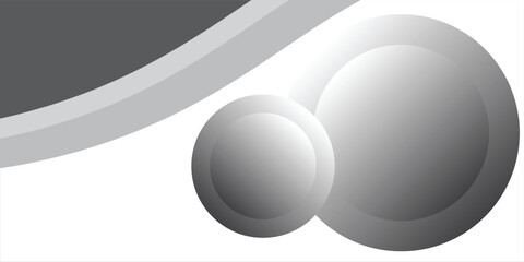 Abstract White and grey wave wide banner background