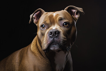 Pitbull terrier, studio shot