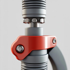 Hydraulic Jack in 3D Plasticine Style, Vibrant Cartoon Design.