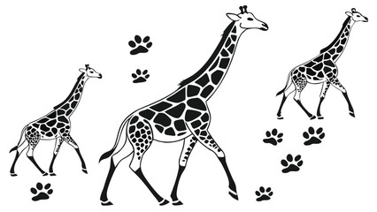Set of giraffe