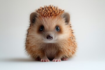 Obraz premium Adorable hedgehog close-up with soft spikes and curious eyes