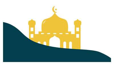 islamic mosque border ellement illustration
