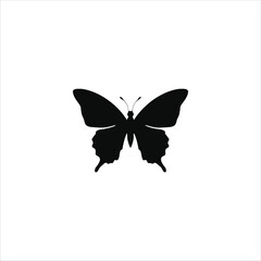 Vector logo butterfly, butterfly icon, Esport vector logo black butterfly silhouette on white background, abstract butterfly design.