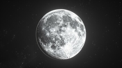 Fototapeta premium A large eerie moon with a sinister face, glowing with an unsettling aura, sharp details, surreal horror vibe
