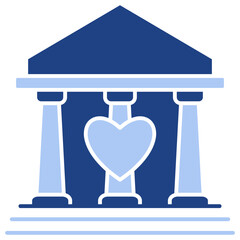 Ethical Banking Flat Blue Icon
