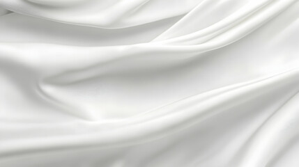 Naklejka premium Flowing white fabric with soft folds and smooth texture creating an elegant background design