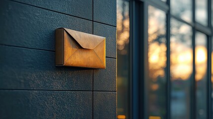 Realistic photo of a mailbox affixed to a wall ideal for representing effective email design concepts and innovations