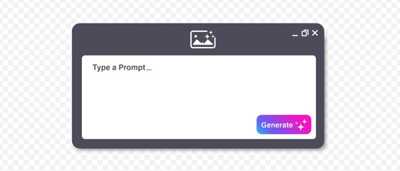 Prompt Ai. Generation image. Logo or icon Artificial intelligence. Neuro-network