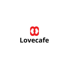 Lovecafe restaurant logo design