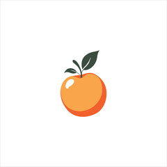 
Vector logo peach fruit, peach icon, fresh peach illustration, organic fruit vector logo on white background, juicy peach symbol, healthy food emblem

