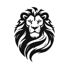 Lion logo with detailed mane. Symbol of strength, power and leadership. Stylish design is perfect for branding, logos and product design. Lion logo, wild animal, king lion, fierce predator