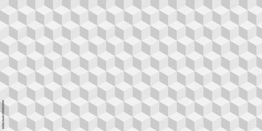 Wall mural abstract square white cubic square shape backdrop texture. cube geometric wall and floor vector diam