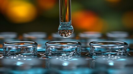 Precise Liquid Drop in Scientific Lab