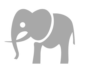 elephant isolated on white background 