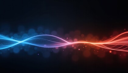 Obraz premium Dynamic sound waves animation digital space graphic content abstract environment close-up view visual concept for modern technology