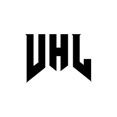 VHL letter logo design for technology company. VHL logo design black and white color combination. VHL logo, VHL vector, VHL design, VHL icon, VHL alphabet. VHL typography logo design.
