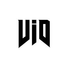VID letter logo design for technology company. VID logo design black and white color combination. VID logo, VID vector, VID design, VID icon, VID alphabet. VID typography logo design.