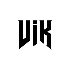 VIK letter logo design for technology company. VIK logo design black and white color combination. VIK logo, VIK vector, VIK design, VIK icon, VIK alphabet. VIK typography logo design.