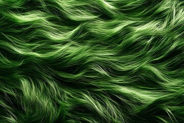 Obraz premium Vibrant green textured fabric creates a stunning visual display of patterns and movement, ideal for creative projects and designs