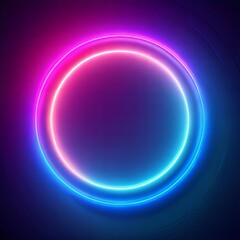 Obraz premium Glowing Neon Light Effect with Soft Blur Edges. Vibrant neon circle graphic design element. Neon Light Effect.