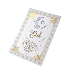 Fancy eid card isolated on transparent background