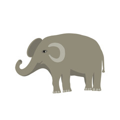 Stylized illustration of an elephant in soft earthy tones on a light background. A calm and friendly design perfect for children’s decor, jungle-themed art, and nature-inspired projects.