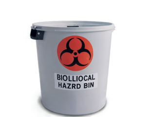 Caution, Biohazard Waste Disposal Container , An Essential Tool for Safe Handling and Disposal of Infectious and Potentially Hazardous Biological Materials in Laboratory Settings