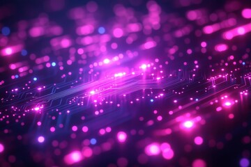 Obraz premium Abstract Glowing Circuit Technology Design