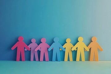 Colorful Unity Diverse People Holding Hands