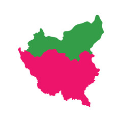 Obraz premium Cambodia watercolor style map vector