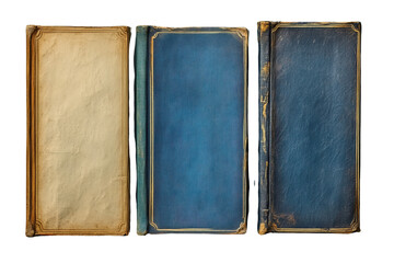 A collection of vintage books, showcasing different colored covers and textures, perfect for backgrounds or educational themes.