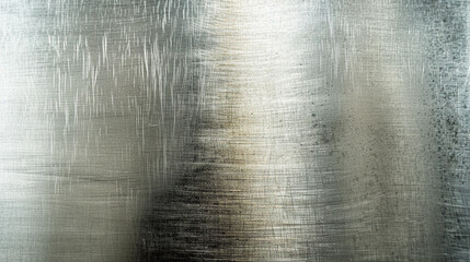 Brushed pewter surface with soft gradient flow, ideal for muted metallic textures and refined industrial backgrounds