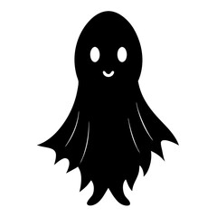 A cute ghost silhouette vector illustration