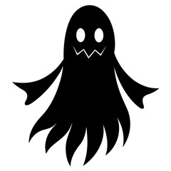 A cute ghost silhouette vector illustration