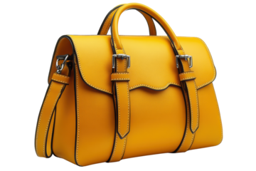 A stylish yellow leather handbag perfect for any occasion, showcasing elegance and functionality in fashion accessories.