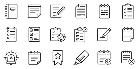 "Task Line Icon Representing To-Do Lists, Work Assignments, and Productivity in a Clean and Efficient Linear Design"