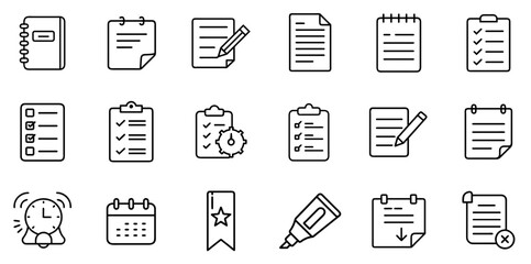 "Task Line Icon Representing To-Do Lists, Work Assignments, and Productivity in a Clean and Efficient Linear Design"