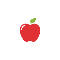 Vector logo apple fruit, apple icon, fresh apple illustration, organic fruit vector logo on white background, juicy apple symbol, healthy food emblem

