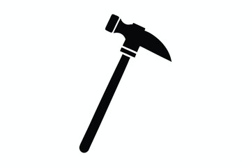 Happy labour day silhouette vector art illustration and Hand holding a hammer Icon 