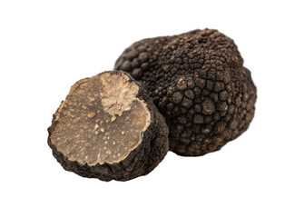 Truffle isolated on a transparent background.
