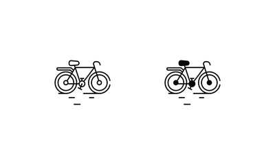 Cycling icons set vector stock illustration