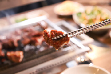 Chinese food. Grilled lamb ribs.