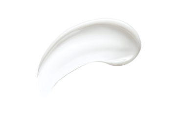 White tube of cream is shown with a white background, isolated
